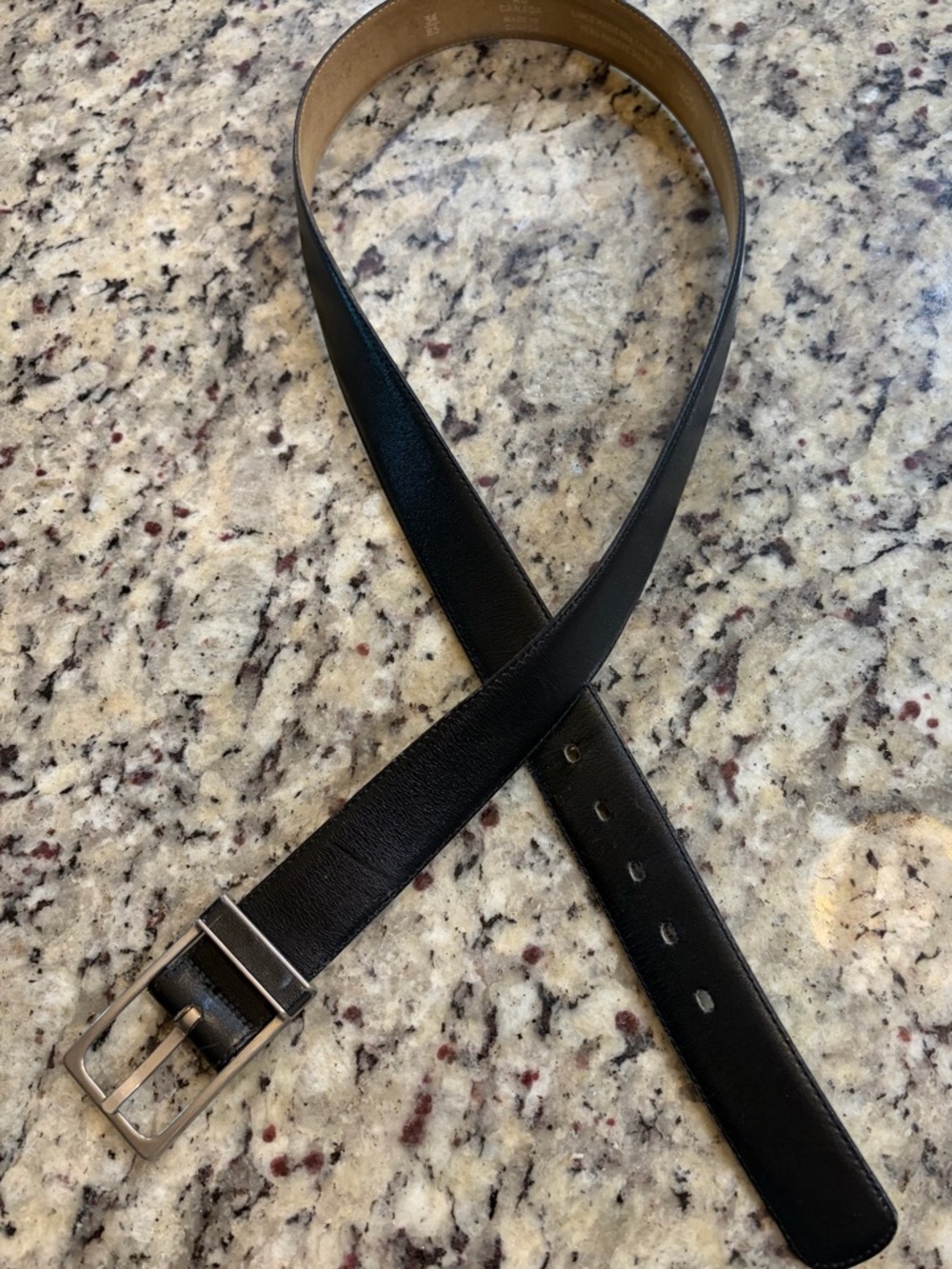 Hepworths RM 2130 Made in Canada Lined Madierra Cowhide Leather Belt